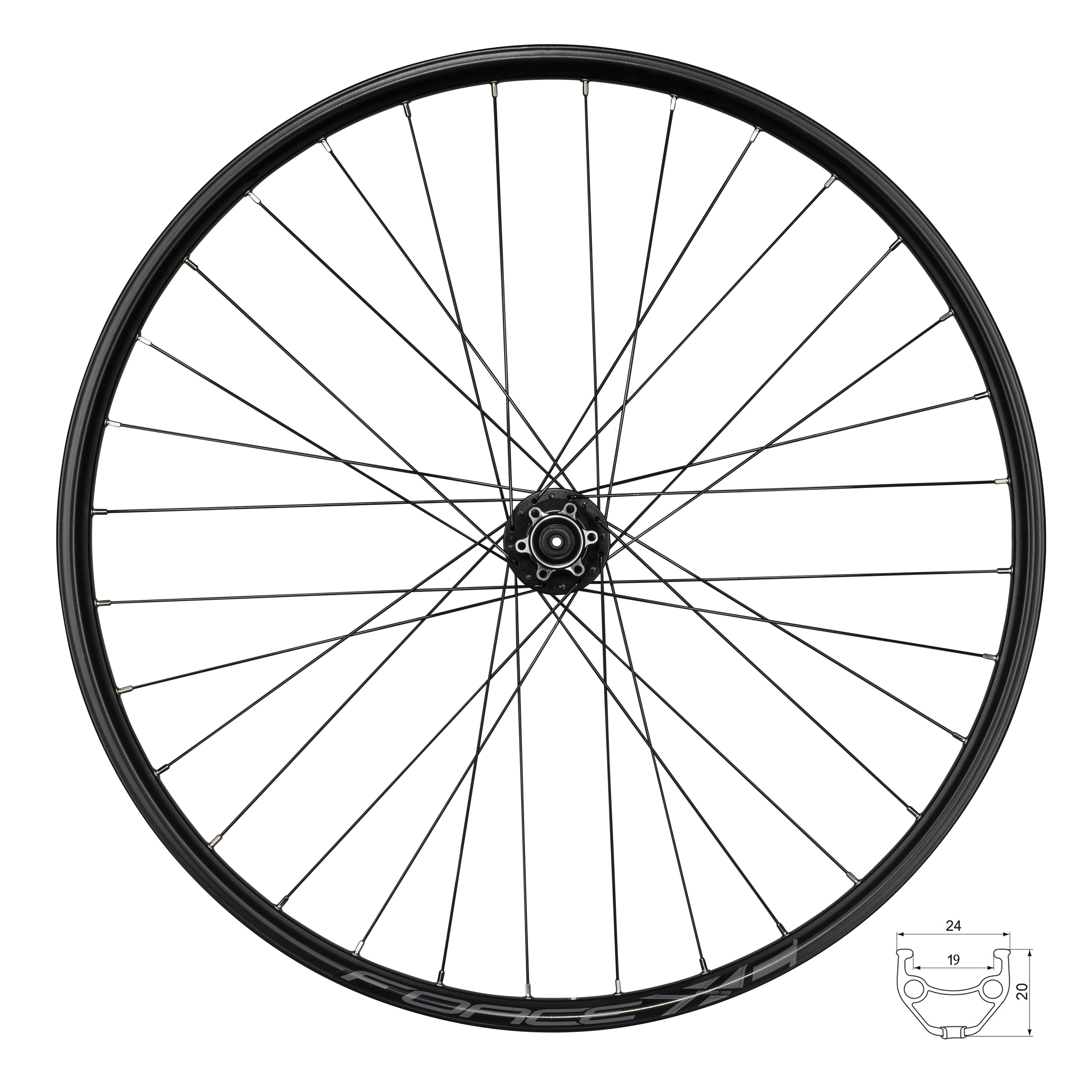 kolo zadní FORCE XC DISC 622x19 F804343-6d 32d II