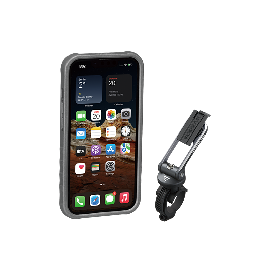 obal na mobil TOPEAK RIDECASE pro iPhone 13 černá/šedá