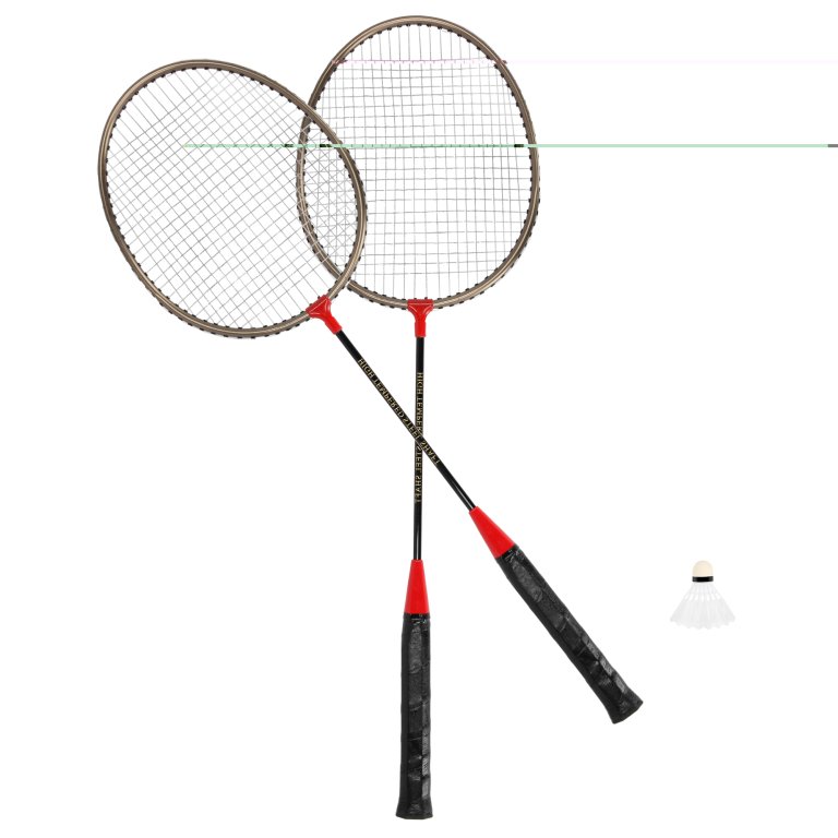 badmintonová sada Spokey BADMNSET1 černo-červená