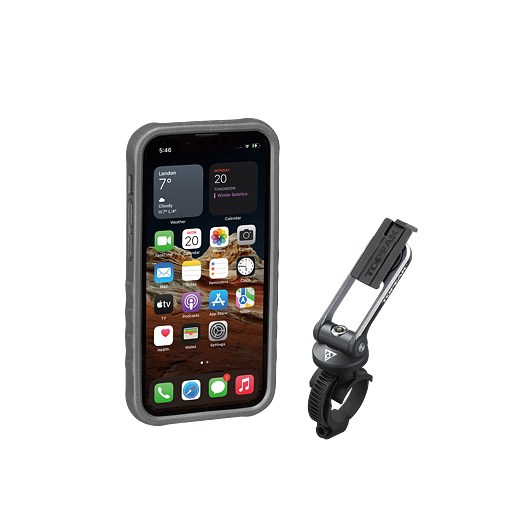 obal na mobil TOPEAK RIDECASE pro iPhone 13 Mini černá/šedá