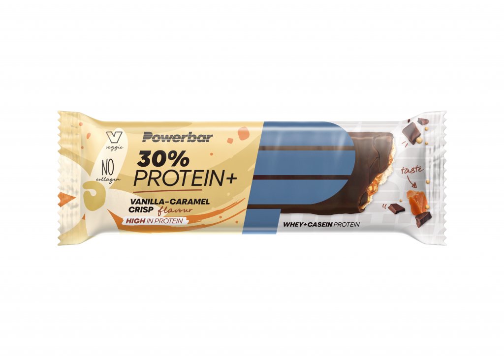 Tyčinka PowerBar PROTEIN PLUS 30% vanilka s karamelem a křup. 55g exp.06/24