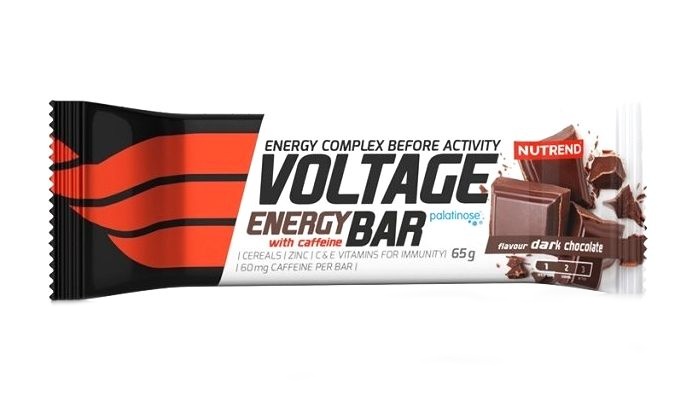 tyčinka Nutrend Voltage with caffeine hořká čokoláda 65g