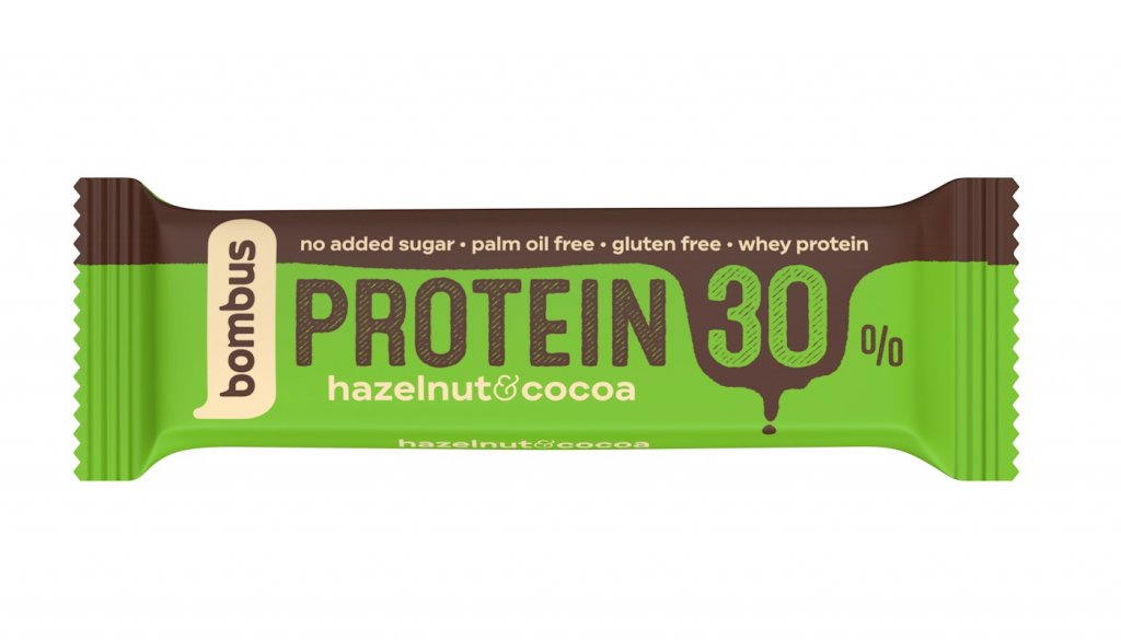 tyčinka Bombus Protein 30% 50g lískový ořech+kakao