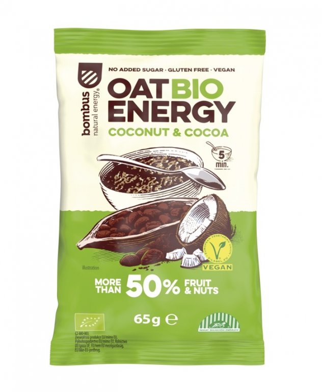 kaše ovesná Bombus Bio 65g kokos+kakao