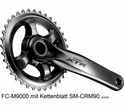 kliky Shimano XTR FC-M9000 0x11 175mm original balení