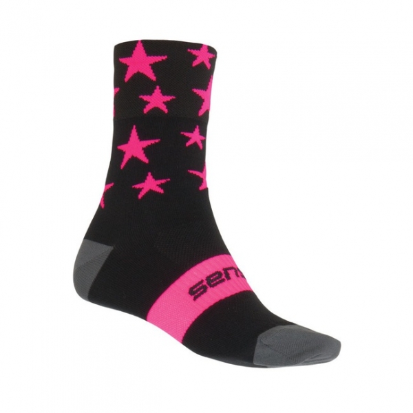 ponožky SENSOR STARS černo/růžové 6-8