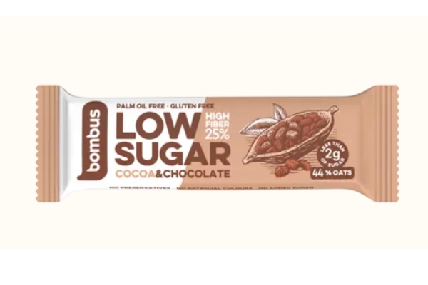 tyčinka Bombus Low Sugar ovesná 40g kakao+čokoláda bezlepková