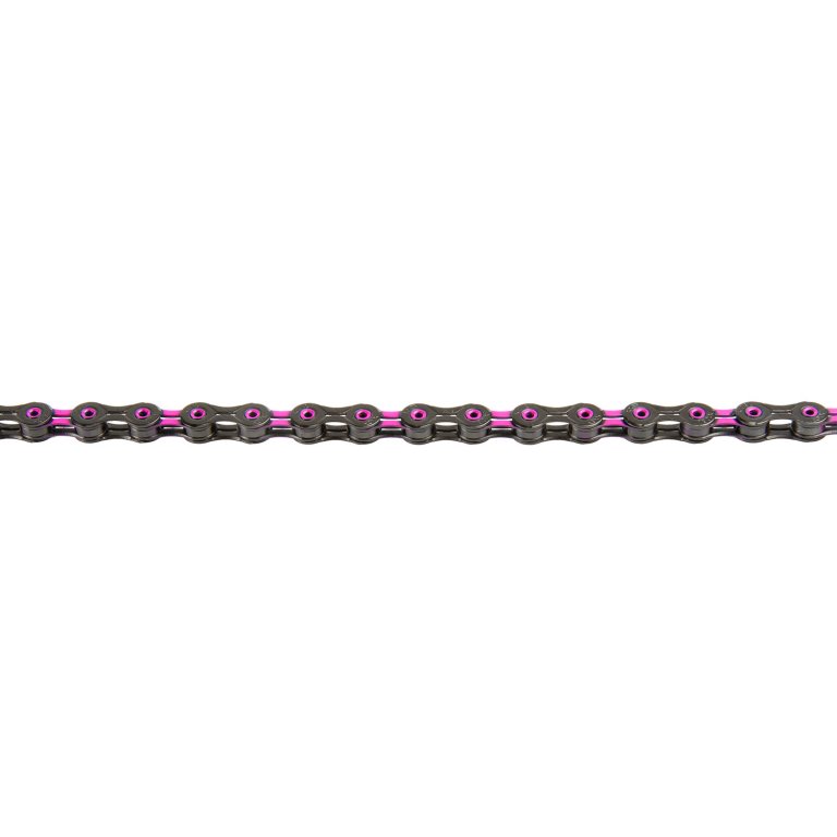 řetěz KMC DLC11 růžovo-černý 118čl. BOX