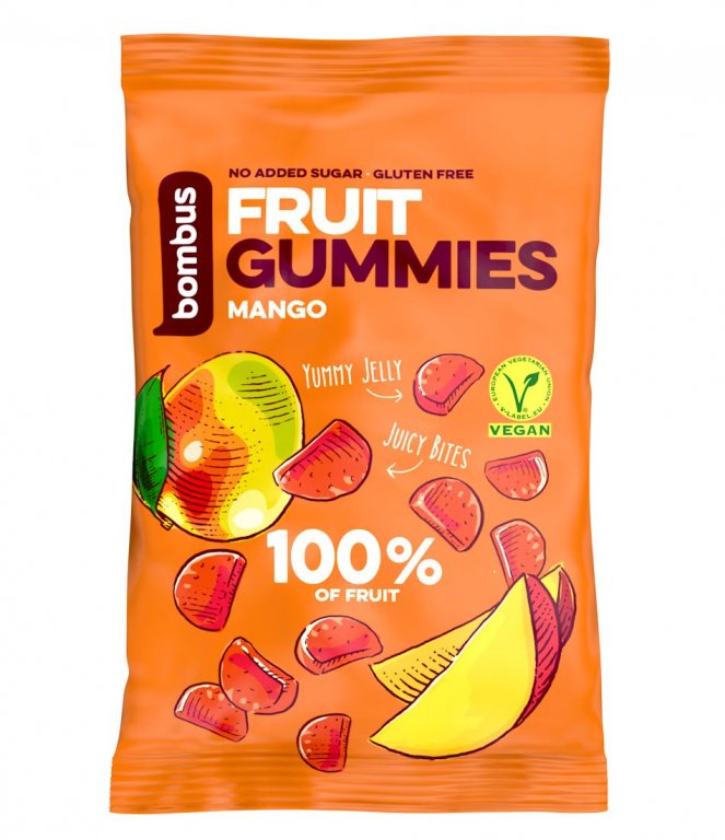 bonbony Bombus 100% ovocné 35g mango